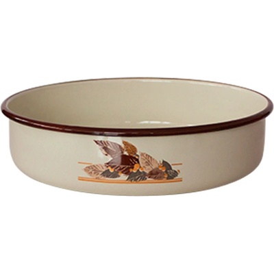 32 см кръгла емайлирана тава с разцветка Есен (442hf/32 (124-1906))