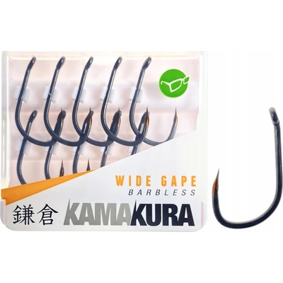 Korda Kamakura Wide Gape Barbless vel.6 10 ks