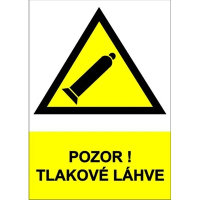RAFO Samolepka Pozor! tlakové láhve Velikosti: A6 (10,5 x 15 cm)