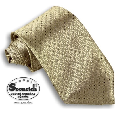 Soonrich kravata tkaná béžová World kwr002