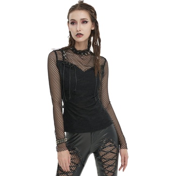 Devil fashion дамска тениска с дълъг ръкав DEVIL FASHION - High Neck Fake - TT233