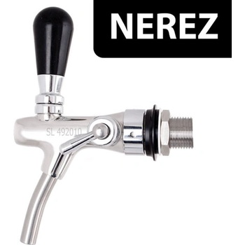 Lindr Výčepní kohout nerezový 35mm, dlouhá špička