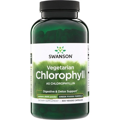 Swanson Chlorofyl 60 mg + Alfalfa 410 mg 300 kapslí