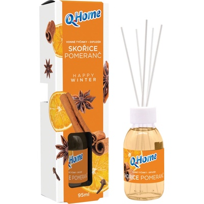 Q Home vonné tyčinky Happy Winter Škorica Pomaranč 95 ml