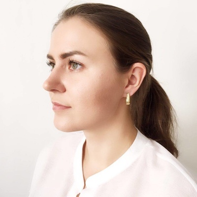 Lillian Vassago celozlaté gravírované náušnice LLV75-GER048