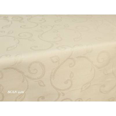 SCANquilt Obrus KAN 23917 krémová 155x220 cm ovál