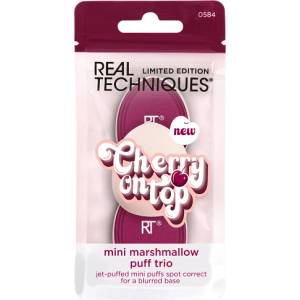 Real Techniques Мини пудрички с цвят на маршмелоу от червена череша real techniques