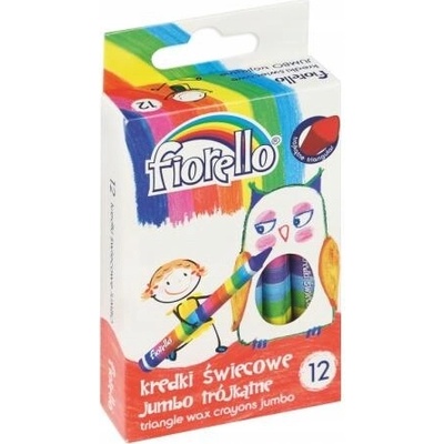 Fiorello trojuholníkové sviečkové pastelky 12 farieb