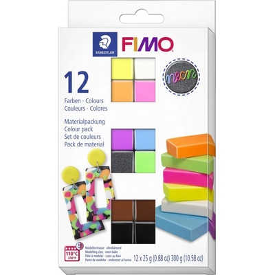 FIMO Staedtler Efekt NEON sada 12 barev 25 g