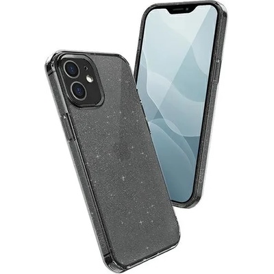 Uniq Блестящ Калъф за iPhone 12 Mini, Uniq LifePro Tinsel Case, Черен (8886463674420)