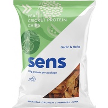 SENS Protein chipsy s cvrččím proteinem Česnek & Bylinky 80 g