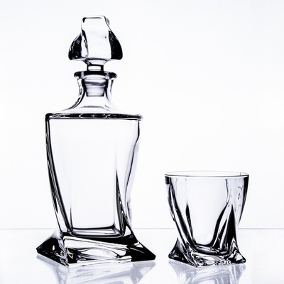 Crystalite Bohemia Set na whisky Quadro 6+1 340 ml