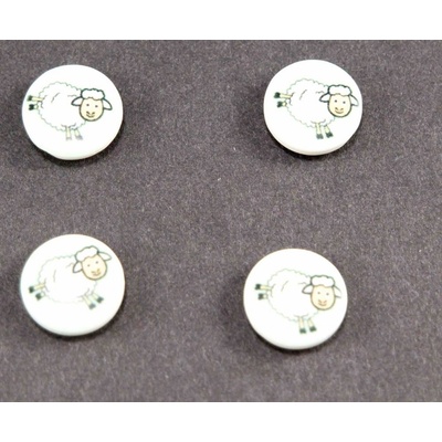 Detský gombík - ovečka - viac farieb - priemer 1,4 cm svetlo zelená