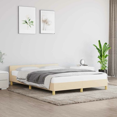 Nábytek XL 347420 Rám postele bez matrace krémový textil