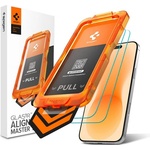 Spigen iPhone 18 Pro / 17 Pro SPIGEN GLASS TR ALIGNMASTER S стъклен екранен протектор, 2 бр. , 2.5D, 9H + помощна рамка, ПРОЗРАЧЕН (AGL10105)