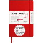 Leuchtturm1917 Daily Calendar 2027 Medium (A5) - German, Cherry, 145 x 210 mm, January-December (12 months), 1 page per day, hourly grid 7: 00-22: 00, hardcover, 80 g/m2 paper - 400159 (400159)