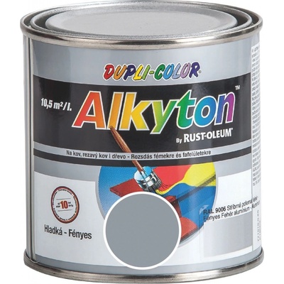 Alkyton Farebný email 250ml lesklý striebrosivý