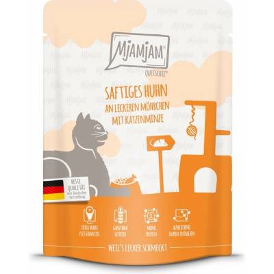 MjAMjAM Quetschie se šťavnatým kuřetem a lahodnou mrkví 24 × 300 g