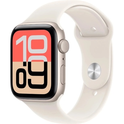 Apple Watch SE 3 (2025) 40mm Hvězdně bílý hliník s hvězdně bílým sportovním řemínkem S/M MEH34MP/A – Zboží Živě