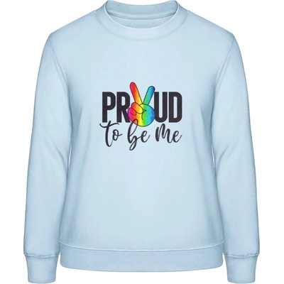 AWDis Sweat mikina s Nápisom Proud to be me nebeská modrá