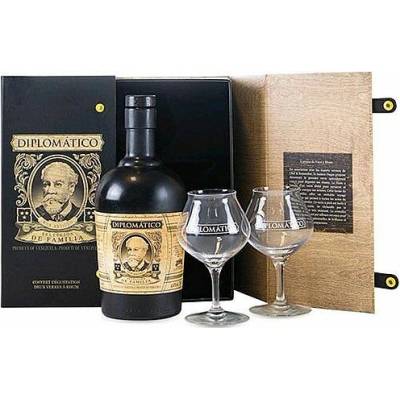 Diplomatico Selección de Familia se skleničkami 43% 0,7 l (kazeta)