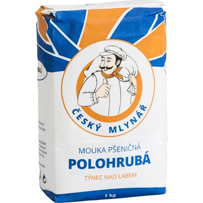 Český mlynář Mouka pšeničná polohrubá 1kg