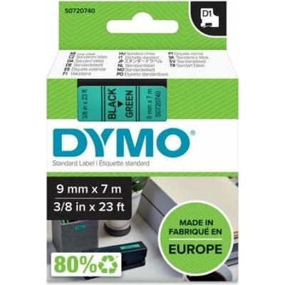 DYMO páska D1 9mm x 7m, čierna na zelenej 40919