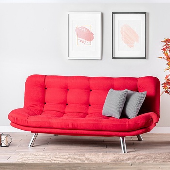 ASG Разтегателен диван misa - червено (8681875299311)