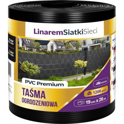 Stínící panelové pásy Linarem SiatkiSieci 1200 g 19 cm x 26 m černá