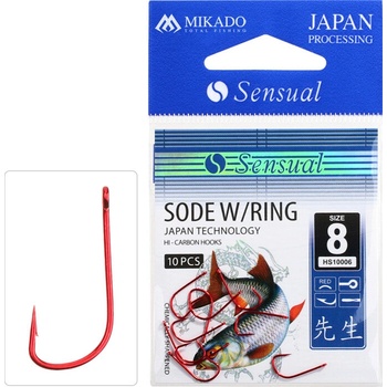 MIKADO HOOK SENSUAL SODE W/RING RED vel.10 10 ks