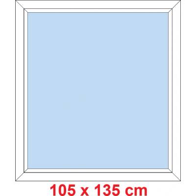 Soft Plastové okno 1050 x 1350 mm, FIX neotevírav, Antracit struktura/Antracit struktura