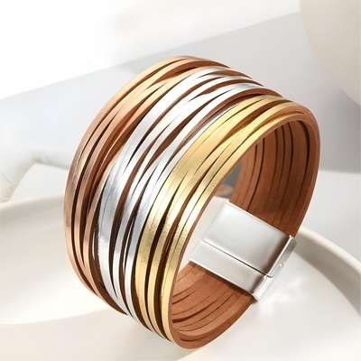 HARAHU Дамски гривна ko-38712 - Сребриста / Златиста / Розова kp38712 (ko-38712)