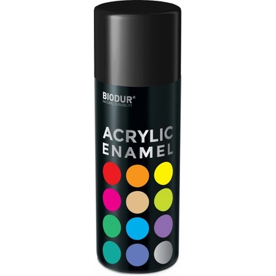 Biodur akrylový email v spreji 400 ml lesklá čierna