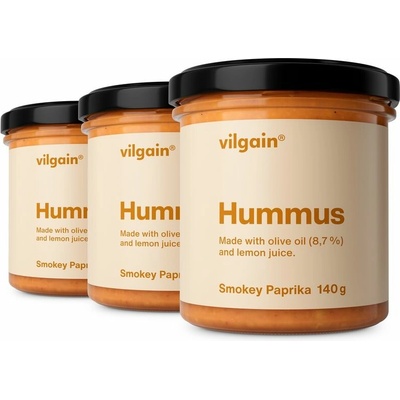 Vilgain Hummus uzená paprika Multipack 3 x 140 g