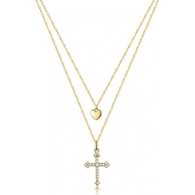 Mabell Dámsky strieborný náhrdelník SK221BSN197-GOLDC45