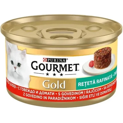 Purina Gourmet Gold Savoury Cake мокра храна за котки пай с говеждо и домати 85gr
