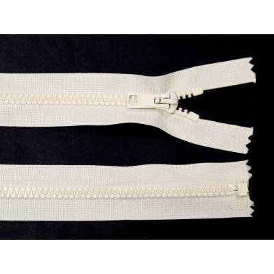 Kostěný zip no.5 rozepínací 35cm bundový color: 503 off white