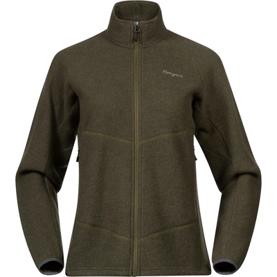 Bergans Дамско вълнено яке Bergans Women's Rabot Merino Fleece Midlayer Jacket Merino jacket - Dark Olive Green (105-7221-0114)