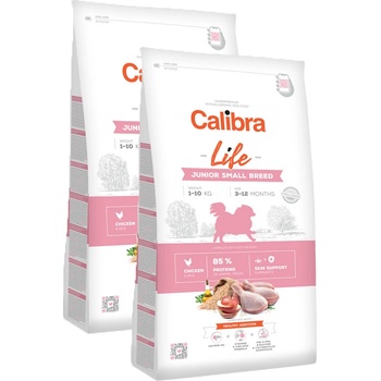 Calibra Dog Life Junior Small Breed Chicken 2 x 6 kg