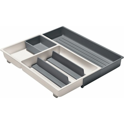 Oxo Organizér na príbory GOOD GRIPS 41 cm, s flexibilnou priehradkou, šedá, plast