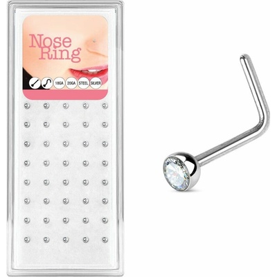 S4U Sada 40ti piercingů do nosu, 2,5 mm zirkon 0,8 mm N0000-31
