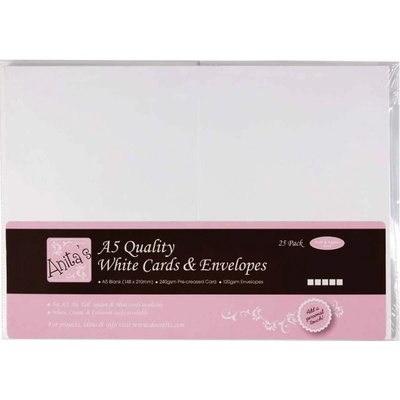 WEST DESIGN West Design A5 přání a obálky 25 ks (240 g/m2) bílé