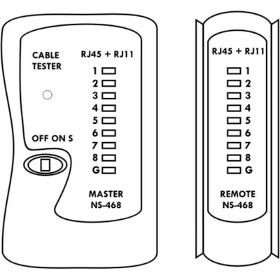 DATACOM Cable Tester LED RJ 45 / RJ 11 / RJ 12 4581
