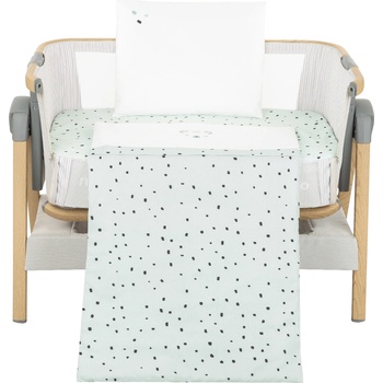 KikkaBoo Бебешки спален комплект за мини-кошара 5ч Bear with me Mint (41101050068)