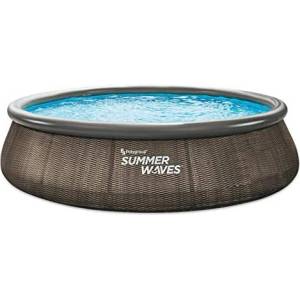 Polygroup Summer Waves, Quick Set РАТАН, Басейн с надувем борд и филтрираща помпа, 3.05х76 см (P1Q01030A0EU) (P1Q01030A0EU)