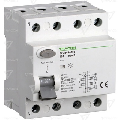 Tracon 4P B16A 30mA 10kA EVOB4P1603