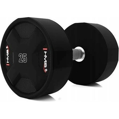 HMS Potažené pogumované činky s pevnou 1 x 25 kg