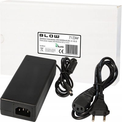 IMPULZNÍ ZDROJ 120W 24V 5A + NAPÁJECÍ KABEL ROVNÝ 2.1/5.5MM (+)