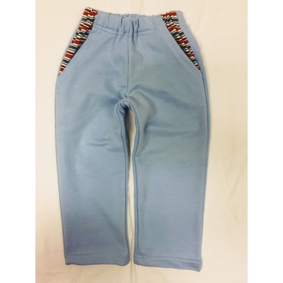 dětské tepláky tyrkysová Střih bez nápletu