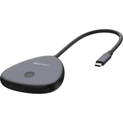 Verbatim Адаптер Verbatim Share My Screen USB-C Wireless Display Adapter 4K with Hub WDA-02 (32147)